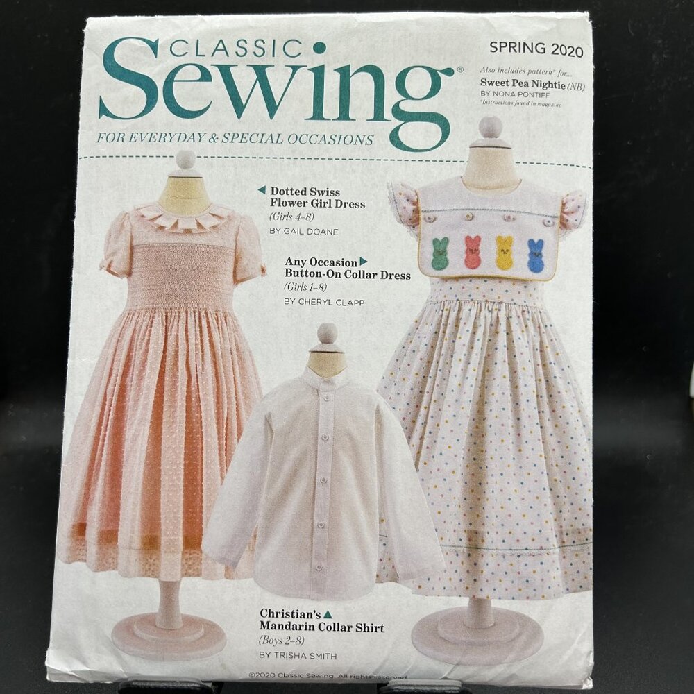 Classic Sewing “Spring 2020” (Girls: 1-8, Boys: 2-8) Sewing Pattern Uncut FF